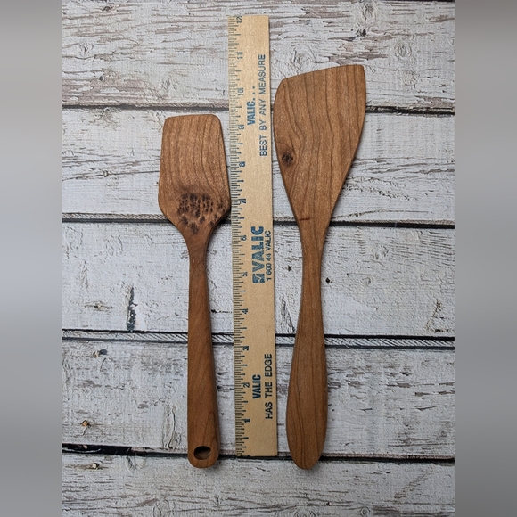 Handmade Cherry Wood Spatula Set - Picture 3 of 4